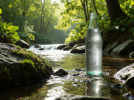 另一个村庄环境整治后的对比照片，显示清水流淌，绿树成荫，基础设施完善，展现农村人居环境整治后的显著成效